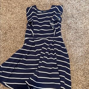 Polo by Ralph Lauren Navy and White Striped Kids Dress